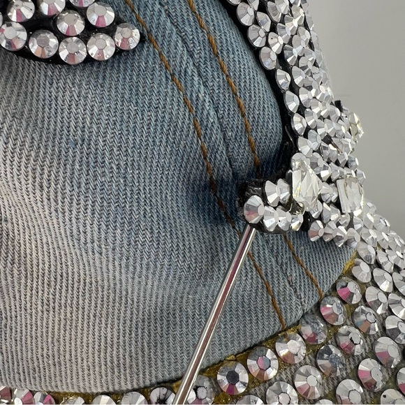 Fleur-de-lis Rhinestone Baseball Hat - Picture 8 of 10